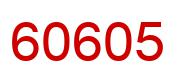 Number 60605 red image