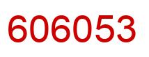 Number 606053 red image