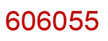 Number 606055 red image