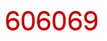 Number 606069 red image