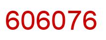Number 606076 red image