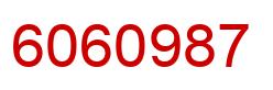 Number 6060987 red image