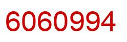 Número 6060994 imagen rojo