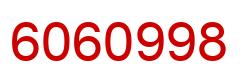 Number 6060998 red image