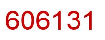 Number 606131 red image