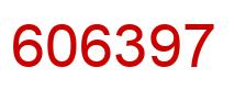 Number 606397 red image