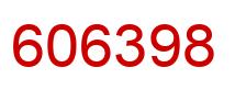 Number 606398 red image