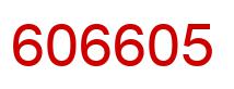 Number 606605 red image