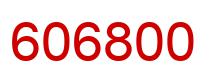 Number 606800 red image
