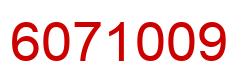 Number 6071009 red image