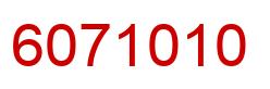 Number 6071010 red image