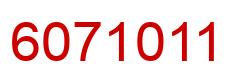 Number 6071011 red image
