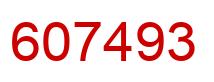 Número 607493 imagen rojo