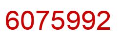 Número 6075992 imagen rojo