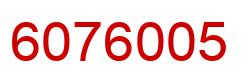 Number 6076005 red image