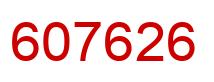 Número 607626 imagen rojo