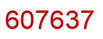 Número 607637 imagen rojo