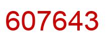 Número 607643 imagen rojo