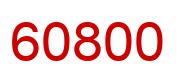 Number 60800 red image