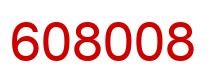Number 608008 red image
