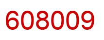 Number 608009 red image