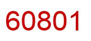 Number 60801 red image