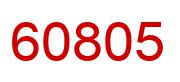 Number 60805 red image