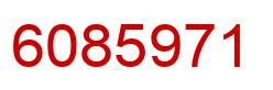 Number 6085971 red image