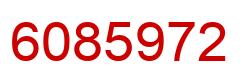 Number 6085972 red image
