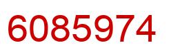 Number 6085974 red image
