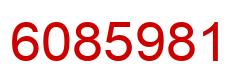 Number 6085981 red image