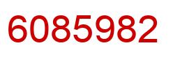 Number 6085982 red image