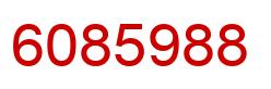 Número 6085988 imagen rojo