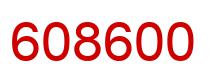 Number 608600 red image