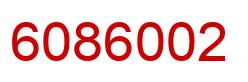 Number 6086002 red image