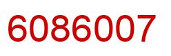 Number 6086007 red image