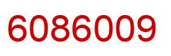 Number 6086009 red image