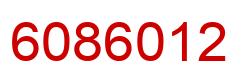 Number 6086012 red image