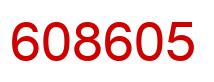 Number 608605 red image