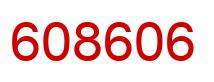 Number 608606 red image