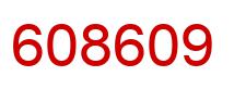 Number 608609 red image