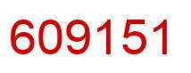 Number 609151 red image