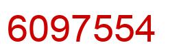 Number 6097554 red image