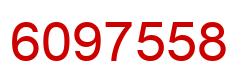 Number 6097558 red image