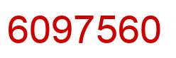 Number 6097560 red image