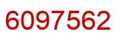 Número 6097562 imagen rojo