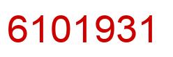Number 6101931 red image