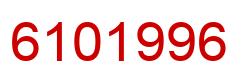 Número 6101996 imagen rojo
