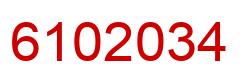 Number 6102034 red image