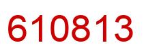 Number 610813 red image